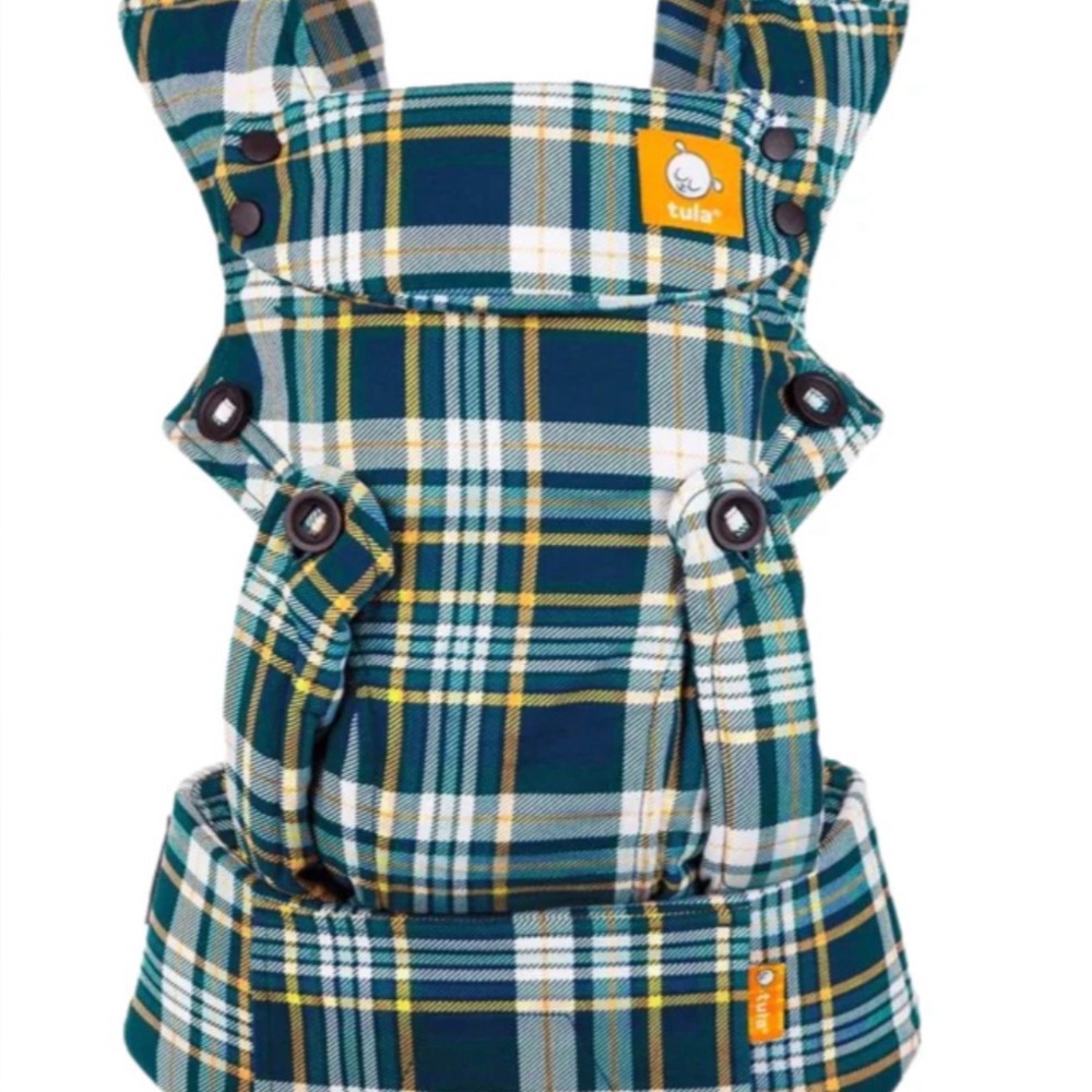 Baby Tula Explorer in Blue and Yellow plaid